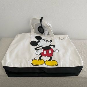H&M Canvas Weekend Bag with Disney Mickey Mouse Motif
